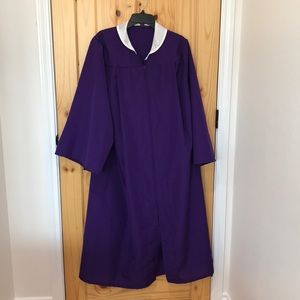 Purple high school/college graduation robe.